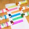 Colorations Paint Roller Set, Paraben-Free Washable Tempera Paint 6 Fluorescent Colors, each 8 oz, 6 Rollers - screw directly onto the paint bottles, easy set-up, no mess, non-toxic kids paint